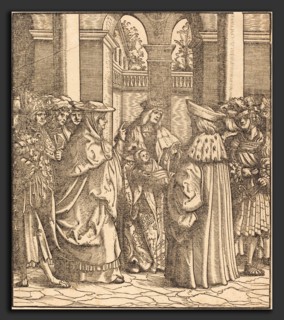 Hans Burgkmair I (German, 1473 - 1531), The Archbishop Blessing the Child after the Baptism,