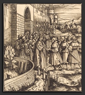 Hans Burgkmair I (German, 1473 - 1531), The Swiss Embassy against the Blue King, woodcut