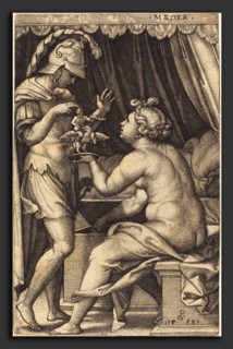 Georg Pencz (German, c. 1500 - 1550), Medea Returning the Penates to Jason, engraving