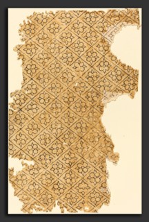 German 16th Century, Sheet with Flower and Diamond Pattern, woodcut