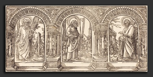 German 16th Century after Martin Schongauer, Christ and His Disciples IV, woodcut