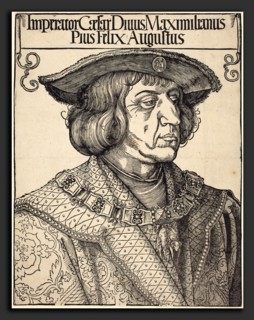 Albrecht DÃ¼rer (German, 1471 - 1528), Emperor Maximilian I, c. 1518, woodcut