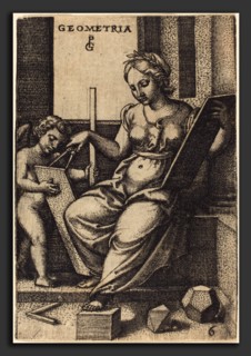 Georg Pencz (German, c. 1500 - 1550), Geometry, engraving