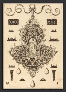 Daniel Mignot (German, active 1593-1596), Large Pendant, Prudence Standing at Centre, 1593,