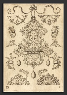 Daniel Mignot (German, active 1593-1596), Large Pendant Surrounded by Ten Different Studs,