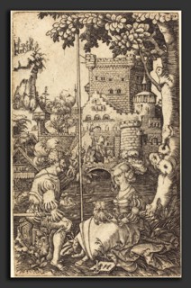 Master NS (German, active first half 16th century), Knight and Lady, engraving