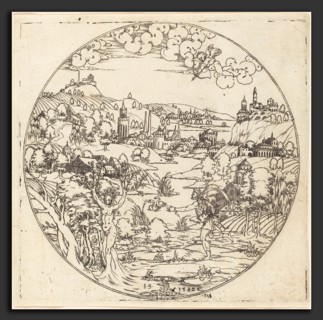 Master IS. (German, active c. 1581-1590), Apollo and Daphne, 1582, punch engraving