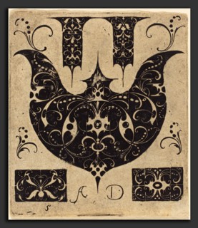 Master AD (German, active late 16th century), Ornament, engraving