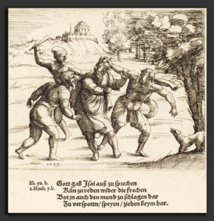Augustin Hirschvogel (German, 1503 - 1553), Isaiah Accepts Mockery because of His Faith, 1549,