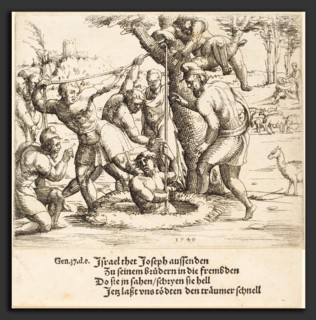 Augustin Hirschvogel (German, 1503 - 1553), Joseph Thrown into the Well, 1549, etching