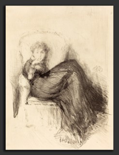 James McNeill Whistler (American, 1834 - 1903), Study - Maude Seated, 1878, lithotint
