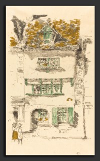 James McNeill Whistler (American, 1834 - 1903), Yellow House, Lannion, 1893, lithograph