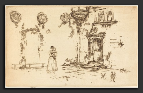James McNeill Whistler (American, 1834 - 1903), Hotel Lallement, Bourges, 1888, etching
