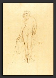 James McNeill Whistler, Nude Model Standing, American, 1834 - 1903, lithograph