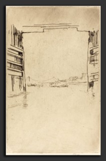 James McNeill Whistler (American, 1834 - 1903), Under Old Battersea Bridge, 1879, etching and