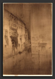 James McNeill Whistler (American, 1834 - 1903), Nocturne: Palaces, 1879-1880, etching and drypoint