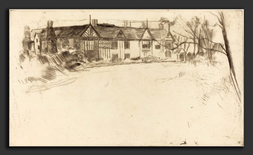 James McNeill Whistler (American, 1834 - 1903), Speke Hall, No.2, 1875, etching and drypoint