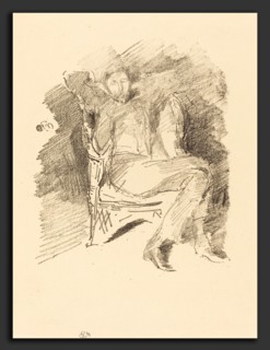 James McNeill Whistler (American, 1834 - 1903), Firelight - Joseph Pennell, No.I, 1896, lithograph