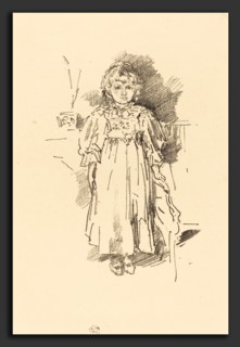 James McNeill Whistler (American, 1834 - 1903), Little Evelyn, 1896, lithograph