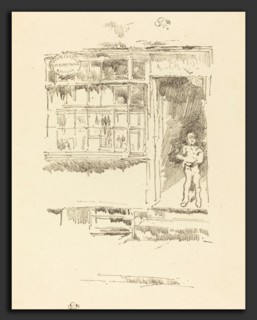 James McNeill Whistler (American, 1834 - 1903), The Barber's Shop in the Mews, 1896, lithograph
