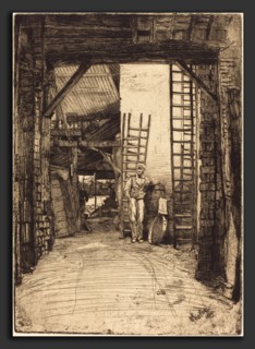 James McNeill Whistler (American, 1834 - 1903), The Lime-Burner, 1859, etching and drypoint