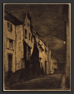 James McNeill Whistler (American, 1834 - 1903), Street at Saverne, 1858, etching