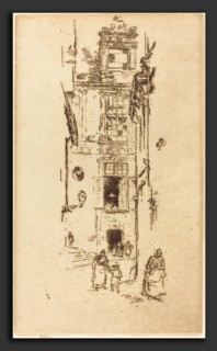 James McNeill Whistler (American, 1834 - 1903), Mairie, Loches, 1888, etching