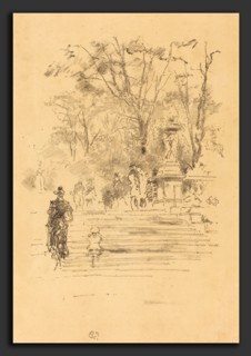 James McNeill Whistler (American, 1834 - 1903), The Steps, Luxembourg Gardens, 1893, lithograph