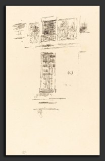 James McNeill Whistler (American, 1834 - 1903), HÃ´tel Colbert, Windows, 1891, lithograph on cream
