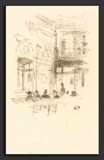 James McNeill Whistler (American, 1834 - 1903), Gatti's, 1890, lithograph on cream wove paper