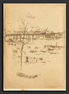 James McNeill Whistler (American, 1834 - 1903), Charing Cross Railway-Bridge, c. 1887, etching