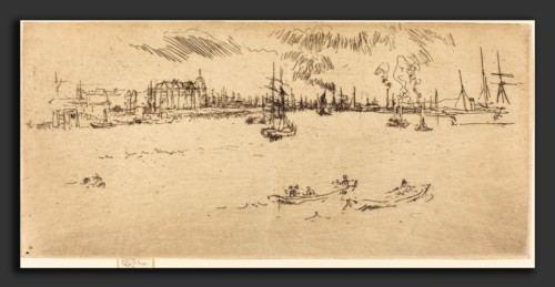 James McNeill Whistler (American, 1834 - 1903), Tilbury, 1887, etching