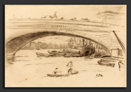 James McNeill Whistler (American, 1834 - 1903), London Bridge, c. 1875, etching