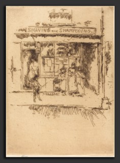 James McNeill Whistler (American, 1834 - 1903), Shaving and Shampooing, c. 1886-1888, etching