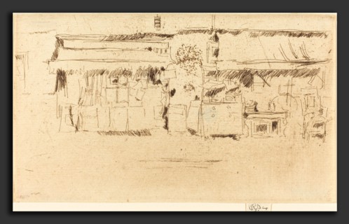 James McNeill Whistler (American, 1834 - 1903), Furniture-Shop, c. 1887, etching and drypoint