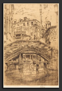 James McNeill Whistler (American, 1834 - 1903), Ponte del Piovan, 1880, etching and drypoint