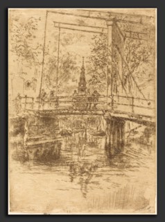 James McNeill Whistler (American, 1834 - 1903), Little Drawbridge, Amsterdam, 1889, etching