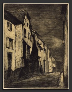 James McNeill Whistler (American, 1834 - 1903), Street in Saverne, 1858, etching in black on laid