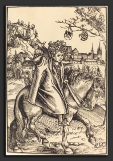 Lucas Cranach the Elder (German, 1472 - 1553), A Saxon Prince on Horseback, 1506, woodcut