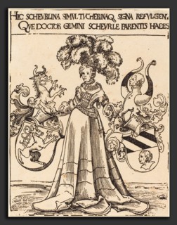 Lucas Cranach the Elder (German, 1472 - 1553), Bookplate of Scheurl and Tucher, woodcut