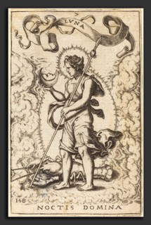 Sebald Beham (German, 1500 - 1550), Luna, engraving