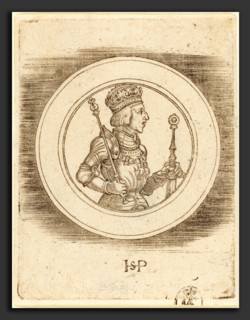 Sebald Beham (German, 1500 - 1550), Medal of King Ferdinand of Hungary and Bohemia, engraving
