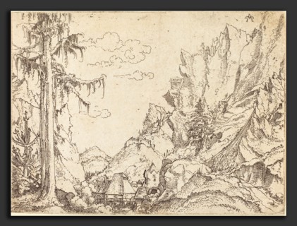 Erhard Altdorfer (German, active 1512-1561), Mountain Landscape, 1510-1525, etching on laid paper