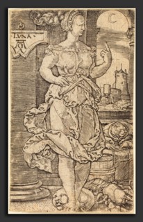 Heinrich Aldegrever (German, 1502 - 1555-1561), Luna, engraving