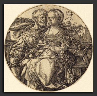 Heinrich Aldegrever (German, 1502 - 1555-1561), A Couple of Lovers Seated, 1529