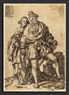 Heinrich Aldegrever (German, 1502 - 1555-1561), Dancing Couple, 1551, engraving