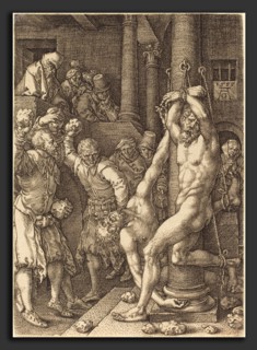 Heinrich Aldegrever (German, 1502 - 1555-1561), The Two Elders Stoned by the People, 1555, etching