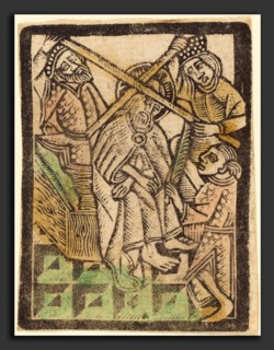 Workshop of Master of the Aachen Madonna, Christ Crowned with Thorns, 1470-1480, metalcut,