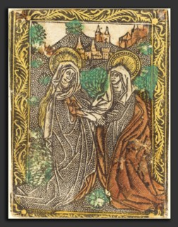 Workshop of Master of the Borders with the Four Fathers of the Church, The Visitation, 1460-1480,