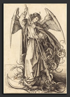Martin Schongauer (German, c. 1450 - 1491), Saint Michael Slaying the Dragon, c. 1480-1490,